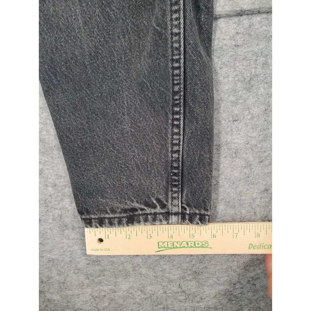 Vintsge Levi's 560 Orange Tab Jeans Mens 31x32 Black USA Loose Taper Distressed - Picture 14 of 16